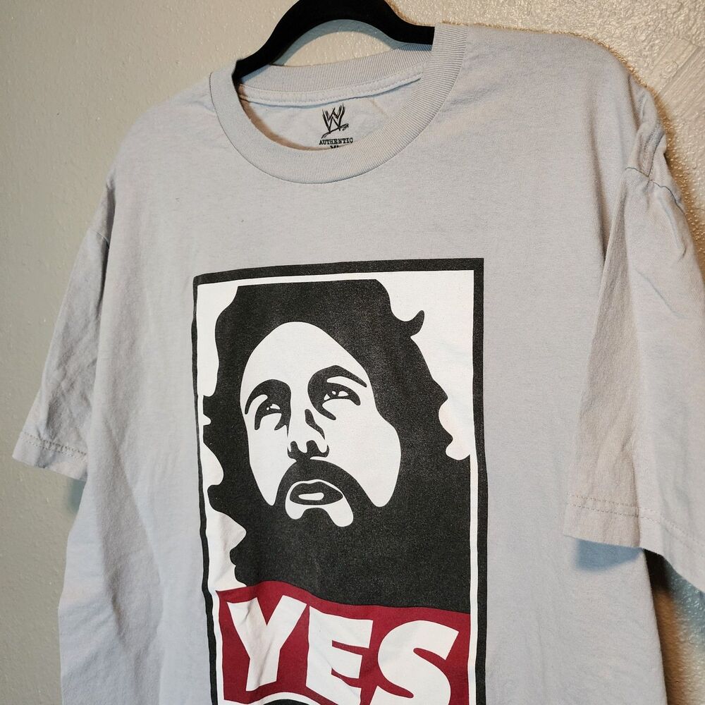 Vintage WWE Daniel Bryan YES Obey Parody T-Shirt Mens XL Gray